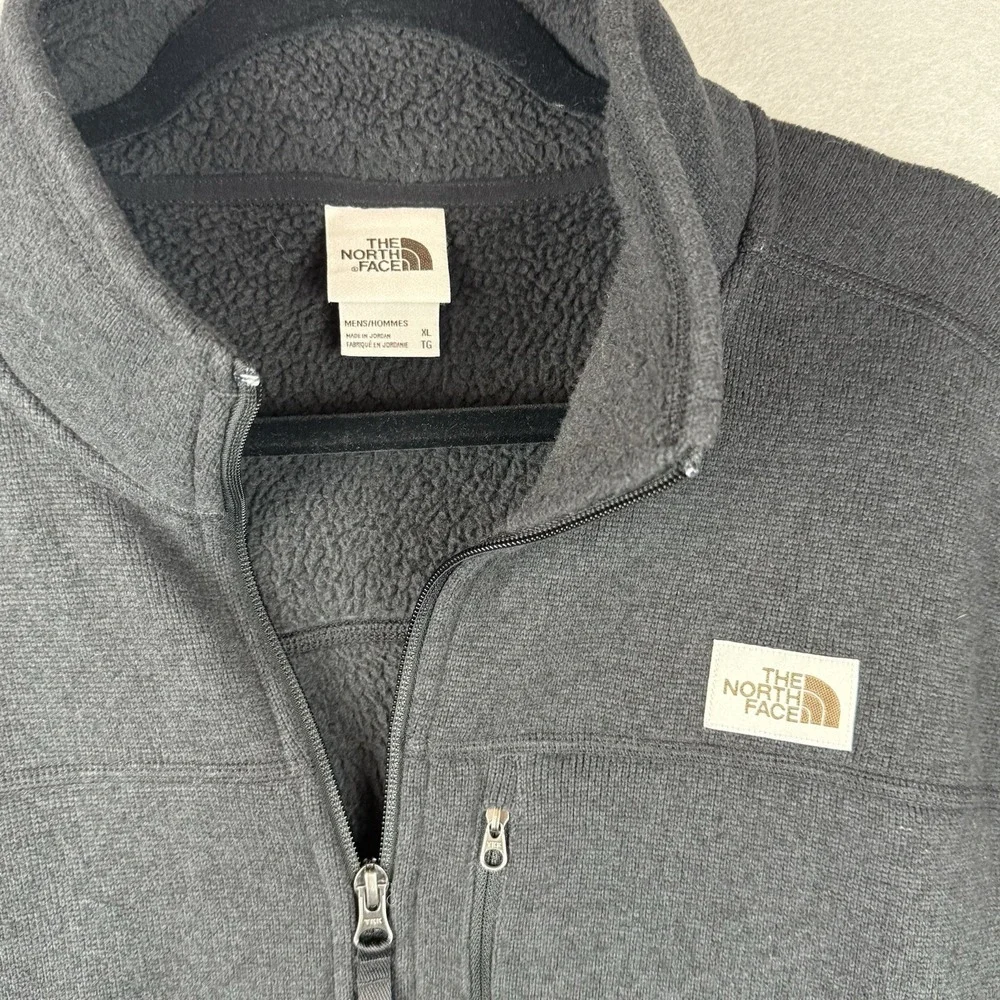 The North Face Gordon Lyons Jacket Mens XL Grey Full Zip Sweater Fleece Gorpcore